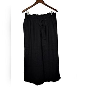 MICHAEL MICHAEL KORS Women's Tie-Front Wide-Leg  Linen/Viscose Capri Pants L